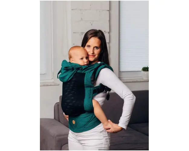 Marsupiu LennyGo Toddler Mesh Basic Line Emerald