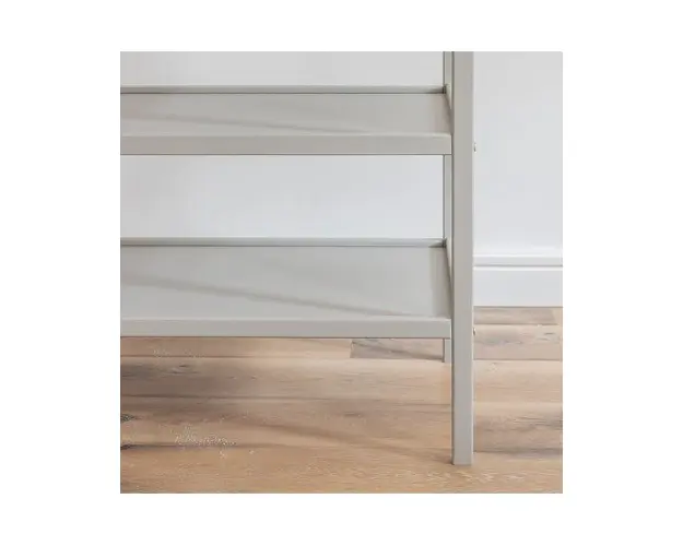 Masa infasat pentru bebelusi, lemn masiv Gri 76 x 44 x 86 cm cu 2 rafturi de depozitare Inalte