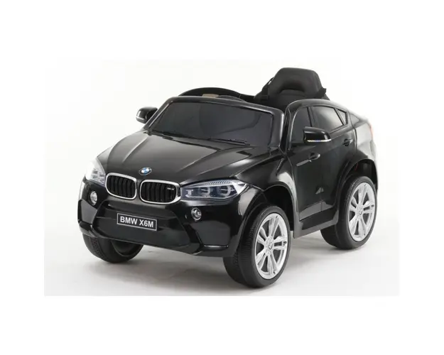 Masinuta electrica cu telecomanda si roti din cauciuc BMW X6M Black
