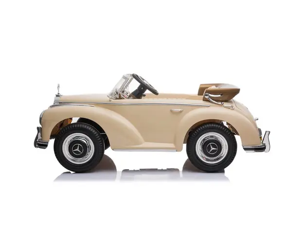 Masinuta electrica de epoca cu telecomanda Mercedes 300S bej