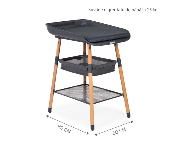 Masuta de infasat Childhome Evolux Natural Antracit