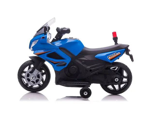 Motocicleta electrica de politie pentru copii 911 Albastru
