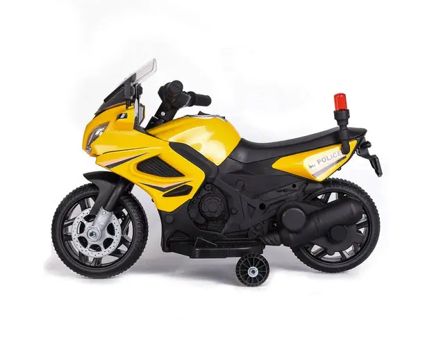 Motocicleta electrica de politie pentru copii 911 Galben