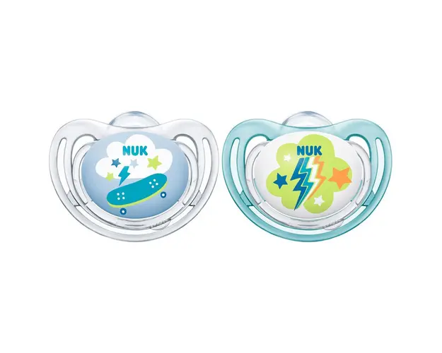Suzeta Freestyle silicon Nuk M3 albastru 18-36 luni 2 bucati set