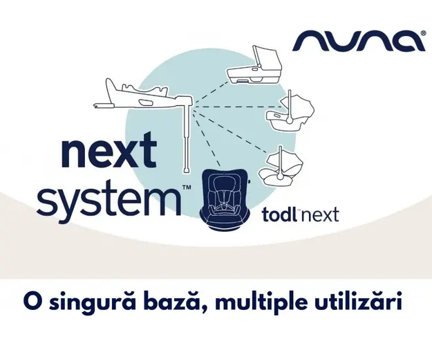 Set Nuna Scaun auto rotativ i-Size Todl next Pine 40-105 cm + Baza isofix Base next i-Size pentru Todl next