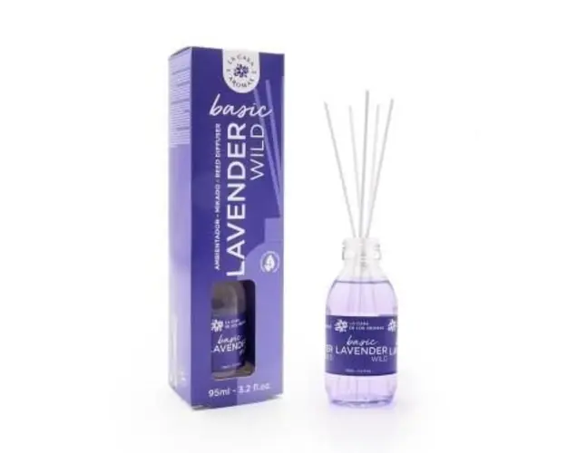 Odorizant de camera cu betisoare de rattan Basic miros de lavanda 95ml