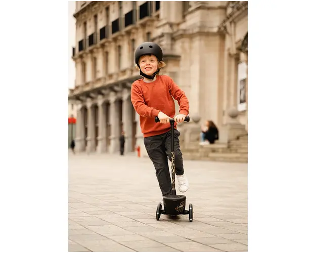 Pachet Scoot Ride Trotineta copii pliabila suport jucarie si Casca S-M