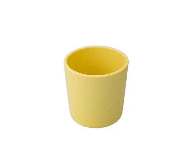 Pahar Oaki din silicon pentru copii 180ml galben pal