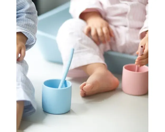 Pahar Minikoioi 100 premium silicone mini cup mIneral blue