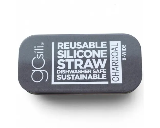 Pai refolosibil Silikids din silicon+cutie metalica de transport X-wide Charcoal