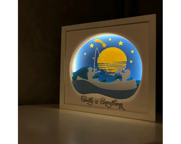 Tablou luminos Parinti si copii 004