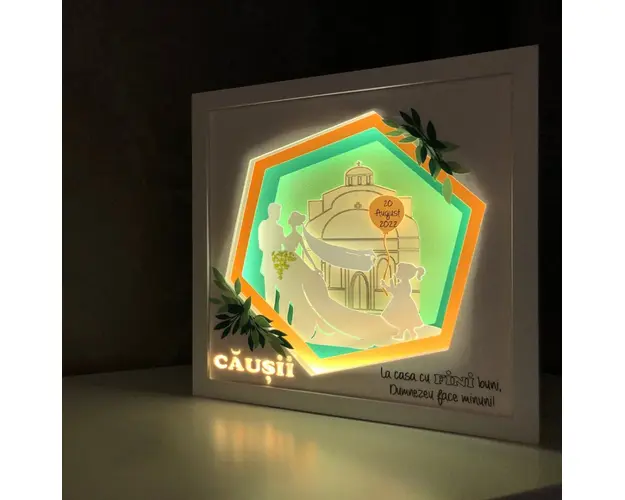 Tablou luminos Parinti si copii 011