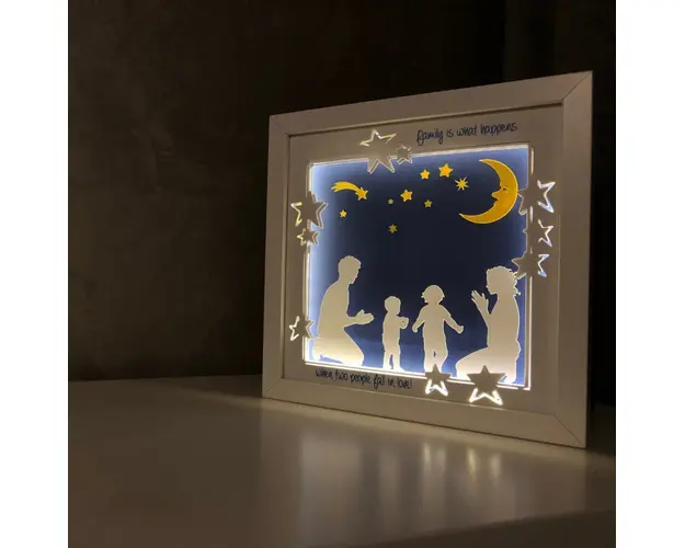 Tablou luminos Parinti si copii 021