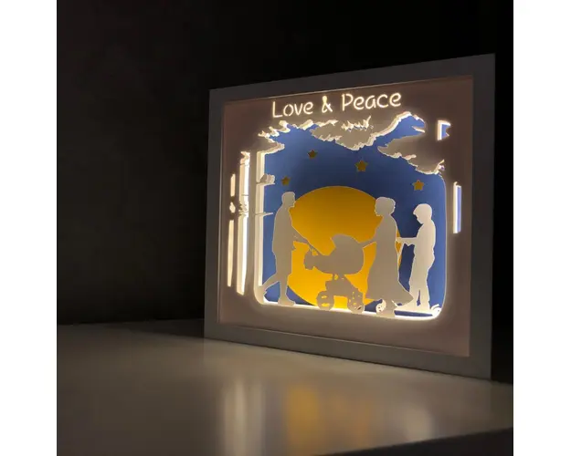 Tablou luminos Parinti si copii 022