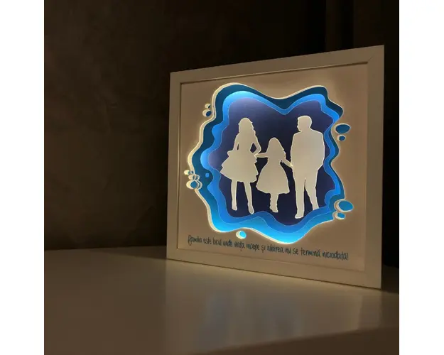 Tablou luminos Parinti si copii 025