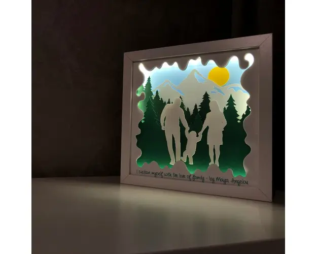 Tablou luminos Parinti si copii 026