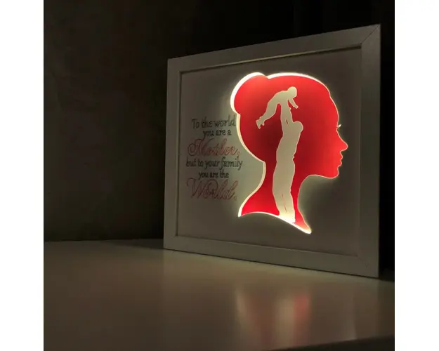Tablou luminos Parinti si copii 028