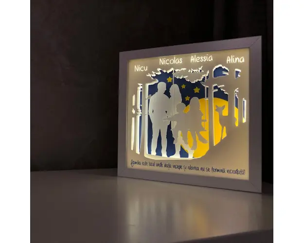 Tablou luminos Parinti si copii 030