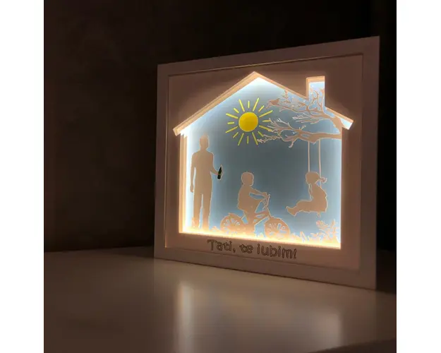 Tablou luminos Parinti si copii 046