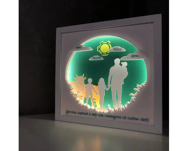 Tablou luminos Parinti si copii 051