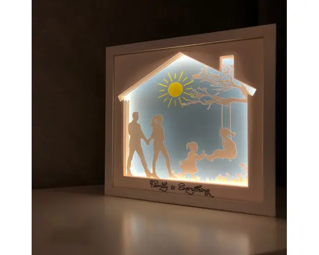Tablou luminos Parinti si copii 055