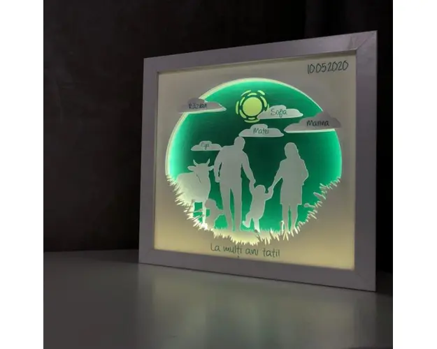 Tablou luminos Parinti si copii 064