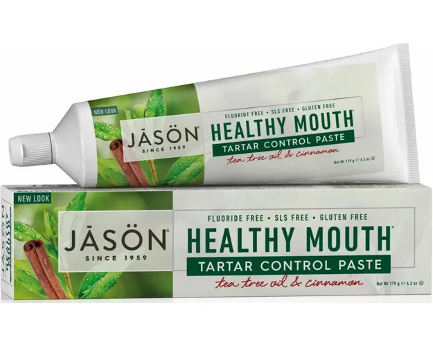 Pasta de dinti anti-placa si tartru Healthy Mouth pentru gingii iritate Jason 119 g