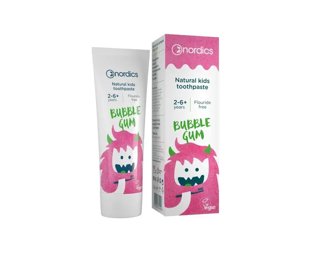 Pasta de dinti naturala pentru copii Bubble Gum 50 ml Nordics