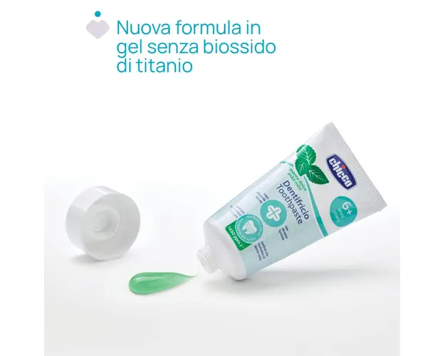 Pasta de dinti Chicco cu aroma de menta 50ml 6 ani+