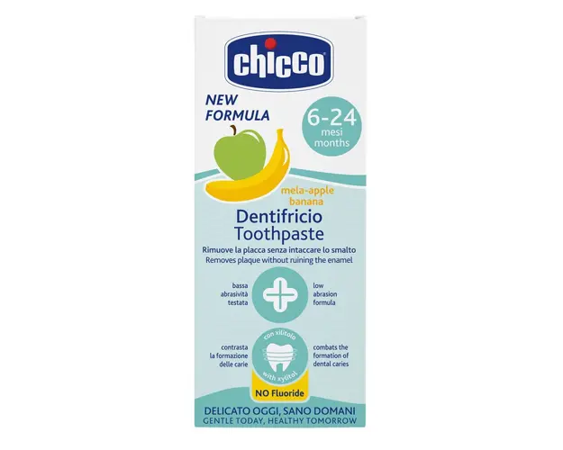 Pasta de dinti Chicco fara fluor cu aroma de mar si banana 50ml 6-24luni