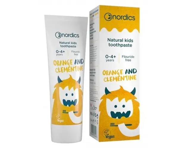 Pasta de dinti naturala pentru copii cu portocale si clementine 50ml Nordics