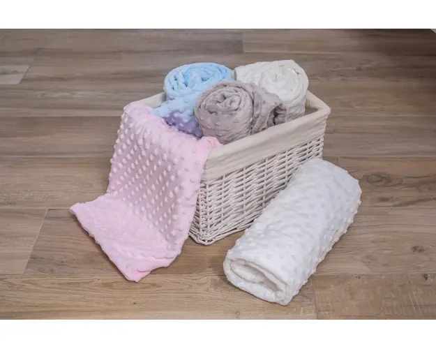 Patura pentru bebe in strat dublu 75 x 90 cm gri