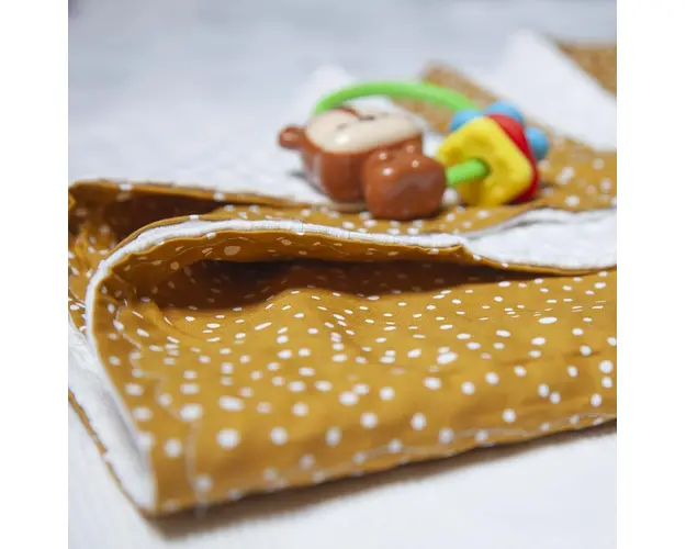 Paturica 2 in 1 galben mustar 75x75 cm