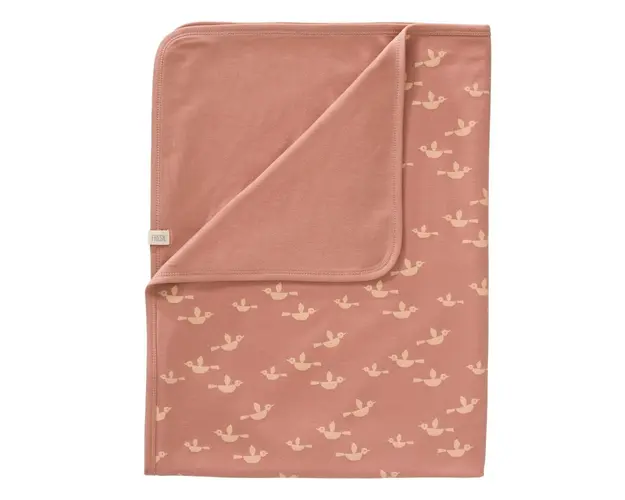 Paturica bebelusi din bumbac organic Birds 80x100 cm