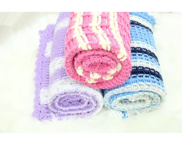 Paturica crosetata purple 100x120 cm