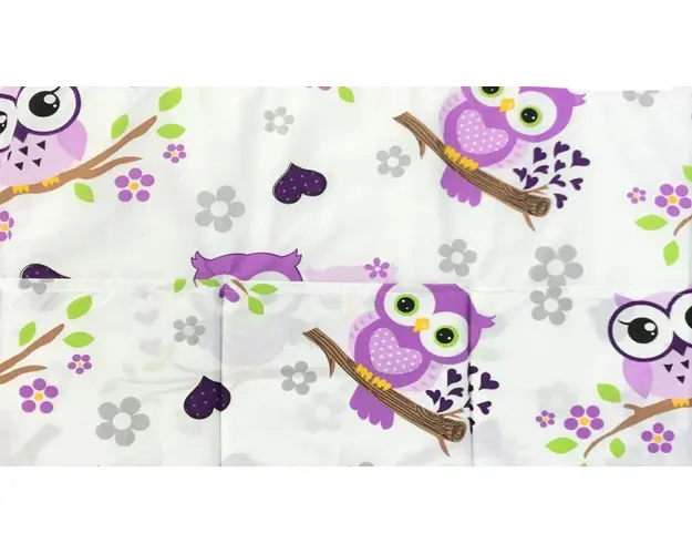 Paturica dubla de vara bebelusi DeLuxe 98x78 cm Bufnite mov