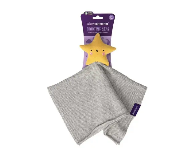 Paturica Clevamama din bumbac organic cu jucarie Star 3496