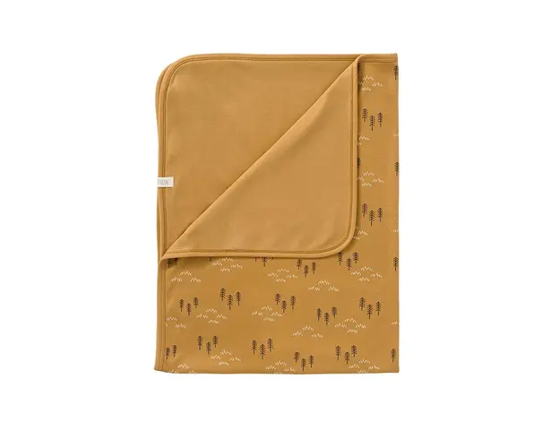 Paturica din bumbac organic cu model Woods Yellow