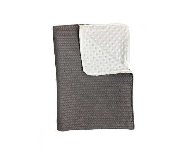 Paturica dubla bumbac tricotat mincky alb 95x70 cm