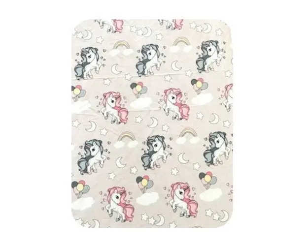 Paturica dubla de vara Junior DeLuxe 100x135 cm unicorni