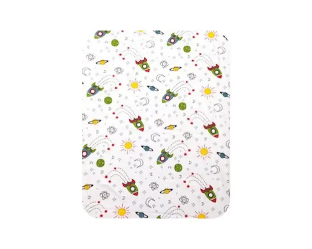 Paturica dubla de vara Junior DeLuxe 100x135 cm Aventura in cosmos