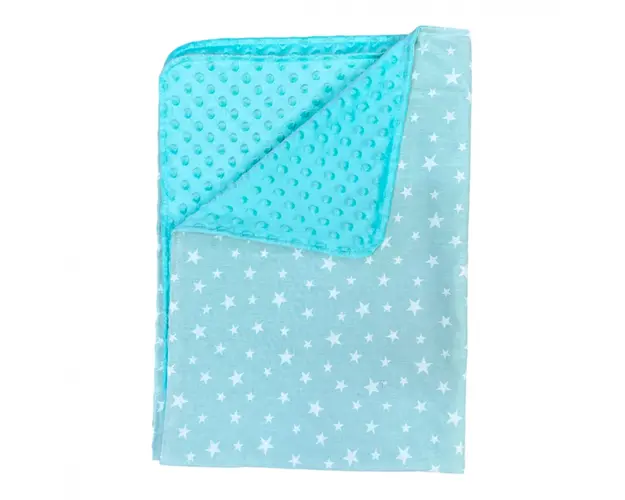 Paturica junior dubla bumbac mincky pufos 145 x110 cm Stelute pe Vernil