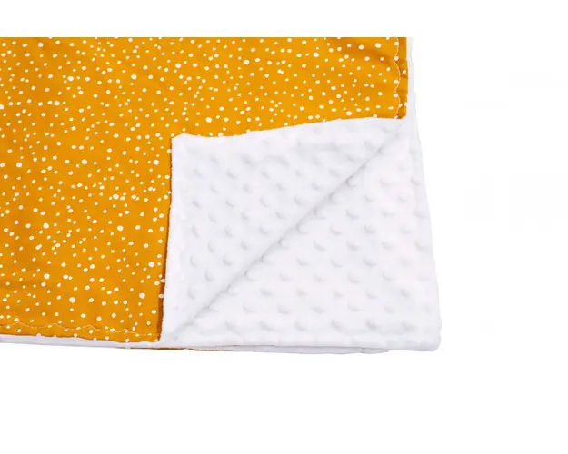 Paturica minky galben mustar 75x75 cm