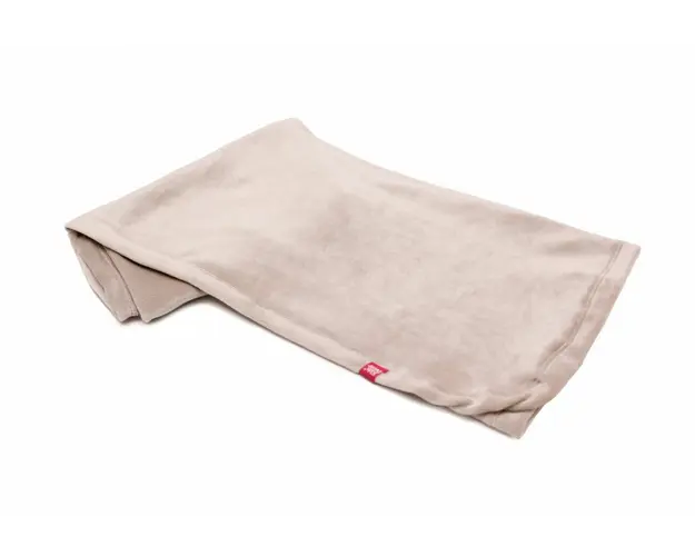 Paturica pufoasa de plus bej KidsDecor din polyester 75x75 cm