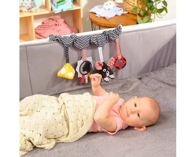 Paturica tricotata din bambus Babyono ecru