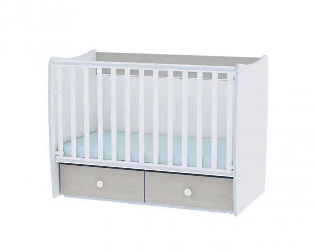 Patut balansoar transformabil Matrix 60 x 120 cm White Blue Elm