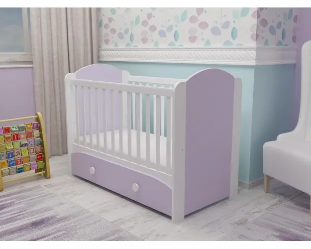 Patut cu sertar Miki alb-violet D121