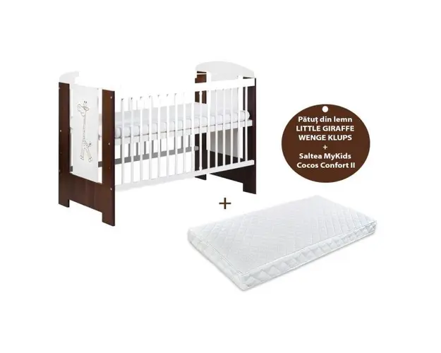 Patut Klups Little Giraffe Wenge + Saltea 12