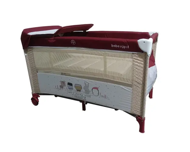 Patut pliabil Bebe Royal Little Friend Rosu