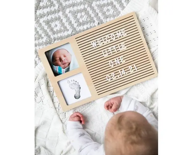 Rama foto cu amprenta si litere pentru personalizare Pearhead